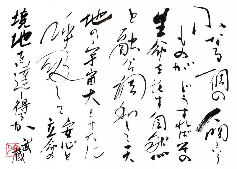 ことこと書日記 Vol 03 吉川英治 宮本武蔵 より 書デザイナー 寧月